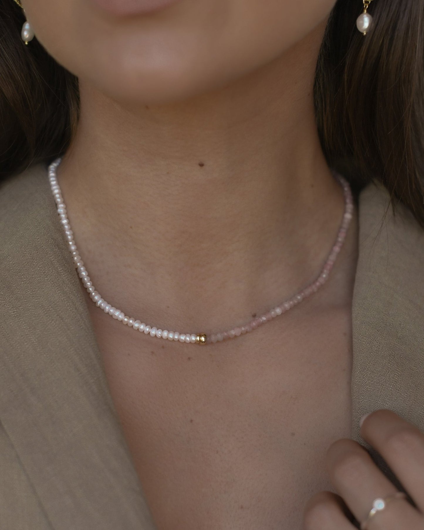 Collar Serena Turmalina rosa - gold