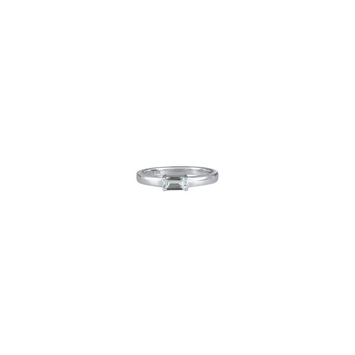 Anillo Agra Aguamarina - silver