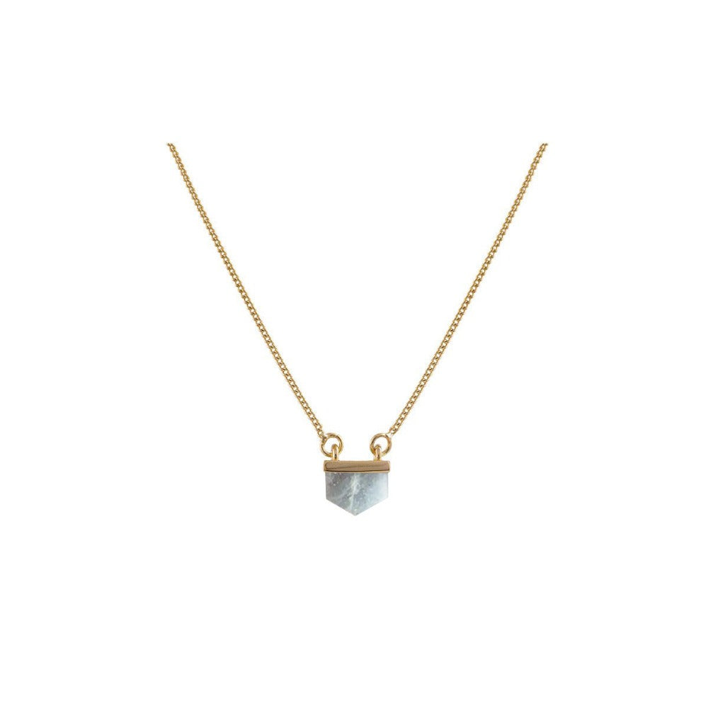 Collar Neli Aguamarina - gold