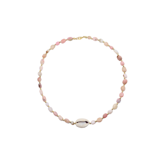 Collar Keli conchita Rodocrosita - gold (B)