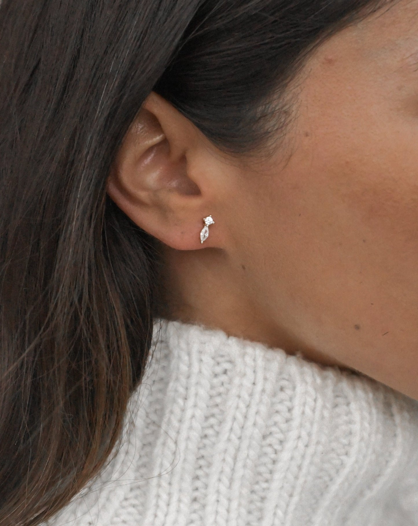 Piercing Eva circón - silver