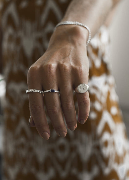 Anillo Agra Lapislazuli - silver