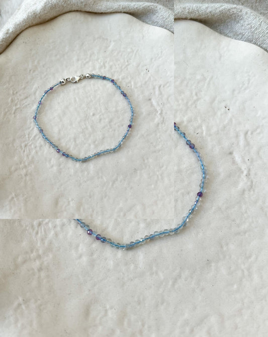 Pulsera Rainbow Fluorita - silver