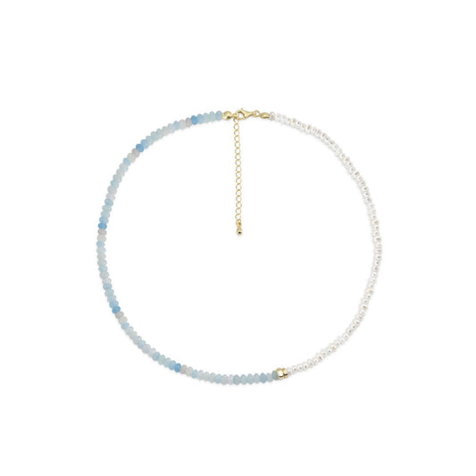 Collar Serena Aguamarina - gold