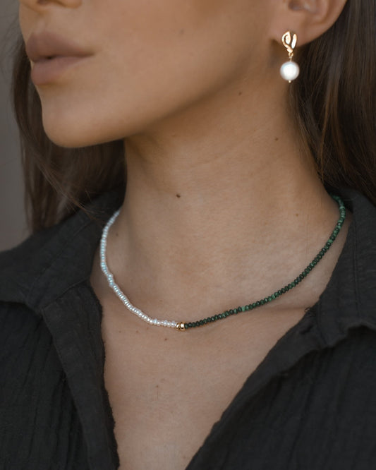 Collar Serena Malaquita - gold