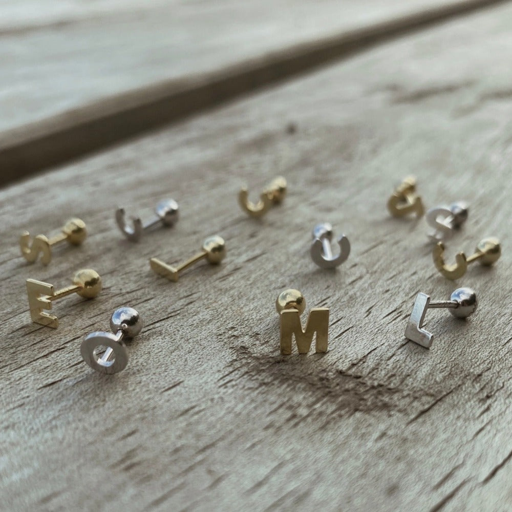 Piercing Inicial - silver