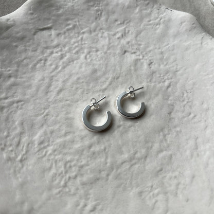Argollas Amelia 14mm - silver (B)