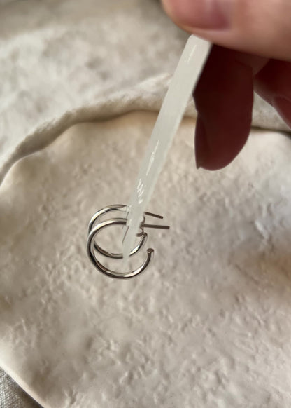 Argollas Olivia - silver (B)