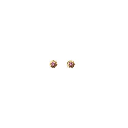 Abridor Flor Sol Circón - Enchape Oro 18k