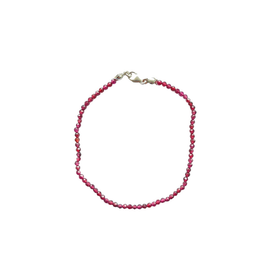 Pulsera Rainbow Granate - silver
