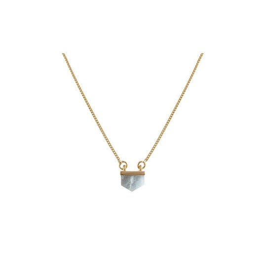 Collar Neli Aguamarina - gold